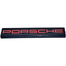 LEGO Tile 1 x 6 with Porsche Logo Sticker (6636)