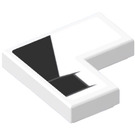 LEGO Tile 2 x 2 Corner with Black Shapes Sticker