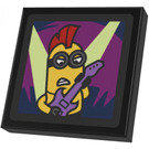 LEGO Tile 2 x 2 Inverted with Minion Playing Guitar Sticker