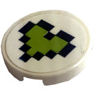LEGO Tuile 2 x 2 Rond avec Lime Pixel Heart Autocollant avec porte-goujon inférieur (14769)