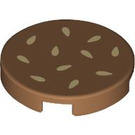 LEGO Tile 2 x 2 Round with Seeds / Tan Marks with Bottom Stud Holder (14769 / 105284)