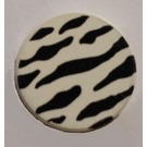 LEGO Tile 2 x 2 Round with Zebra Stripes with "X" Bottom (4150 / 81631)