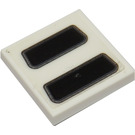 LEGO Tile 2 x 2 with Air vents Sticker with Groove (3068)