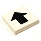 LEGO Tile 2 x 2 with Black Arrow with Groove (3068)