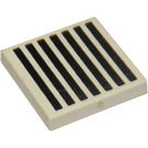 LEGO Tile 2 x 2 with Black Grille with Groove (3068)