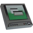 LEGO Fliese 2 x 2 mit Computer Screen, Weiß Punkt im Powerbutton mit Nut (3068 / 46502)