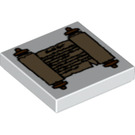 LEGO Tile 2 x 2 with Dark Tan Scroll with Groove (53711)