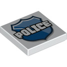 LEGO Tile 2 x 2 with 'POLICE' Badge with Groove (3068 / 24739)