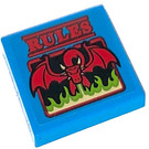 LEGO Tile 2 x 2 with RULES Sticker with Groove (3068)