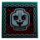 LEGO Tile 2 x 2 with Skull with Groove (3068)