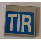 LEGO Tile 2 x 2 with 'TIR' Sticker with Groove (3068)