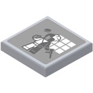 LEGO Tile 2 x 2 with Two Face Character Sticker with Groove