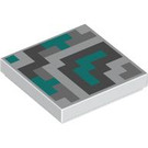 LEGO Tile 2 x 2 with White and gray Pixels with Groove (3068 / 106306)