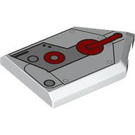 LEGO Tile 2 x 3 Pentagonal with Red and silver (22385 / 106909)