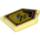 LEGO Tile 2 x 3 Pentagonal with Shining Axe Power Shield (22385 / 29083)