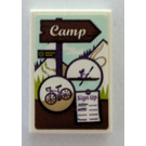 LEGO Tile 2 x 3 with Camp sign Sticker
