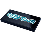 LEGO Tile 2 x 4 with 'CITY TOUR' Sticker