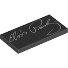 LEGO Tile 2 x 4 with Elvis Presley Signature (73883 / 87079)