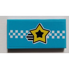 LEGO Tile 2 x 4 with Shooting Star Sticker (87079)