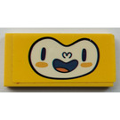 LEGO Tile 2 x 4 with Smiling Face Sticker