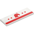 LEGO Tile 2 x 6 with Red Dots and Apple with Bite (69729 / 106572)