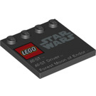 LEGO Tile 4 x 4 with Studs on Edge with AT-ST Driver Decoration (6179 / 73143)