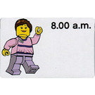 LEGO Time Teacher Activity Card, girl - 08.00 een.m.