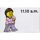 LEGO Time Teacher Activity Card, girl - 11.10 a.m.