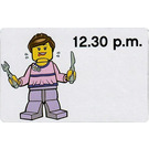 LEGO Time Teacher Activity Card, girl - 12.30 p.m.