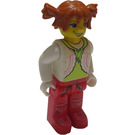 LEGO Tina z Biały Blouse I Limonka Koszula Minifigurka