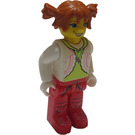 LEGO Tina with White Blouse and Lime Shirt Minifigure