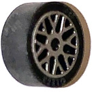 LEGO Tire, Low Profile, Narrow Ø14.58 X 6.24 with Rim Ø11 x 6.2 with Silver Rim (93595)