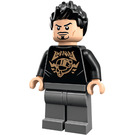 LEGO Tony Stark with Black Shirt with Gold Helmet Minifigure