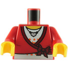 LEGO Torso with Wrap Top over White Shirt with Stars and Heart Necklace (76382 / 88585)