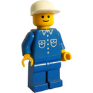 LEGO Town Minifigure with Shirt with 6 Buttons and White Cap