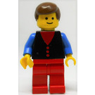 LEGO Town Vierkant Mannelijk met 3 Rood Knoppen Shirt Minifiguur