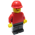 LEGO Town mit Rot Torso und Bau Helm Minifigur