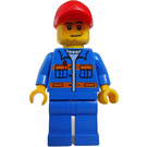 LEGO Tractor Driver with Smirk and Stubble Beard Minifigure