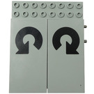 LEGO Zug 12V Remote Control 8 x 10 mit Turning Arrows Muster