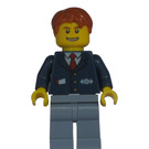 LEGO Tog Conductor med Blå Jakke med Railway logo Minifigur