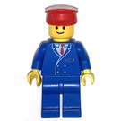 LEGO Train Conductor with red hat and standard face Minifigure