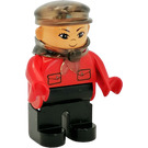 LEGO Train Conductor with Red Top Duplo Figure