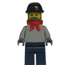 LEGO Zug Driver, Dark Blau Beine, rot Schal, Schwarz Kepi und Stern Expression mit Bushy Facial Haar (from Emerald Night) Minifigur