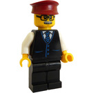 LEGO Train Driver (Male) with Black Vest Minifigure