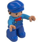 LEGO Train Driver with Blue Overalls and Cap Duplo Figure