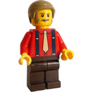 LEGO Train Station Homme - Bronzer Foncé Cheveux Minifigurine