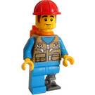 LEGO Train Worker - Bronzer Foncé Gilet Minifigurine