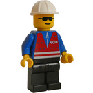 LEGO Trains Worker mit Rot Weste und Sonnenbrille Minifigur