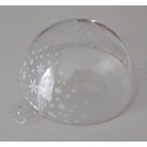 LEGO Transparent Bauble Half with Snowflakes
