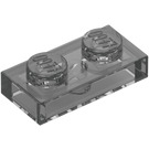 LEGO Transparent Black  Plate 1 x 2 (3023)